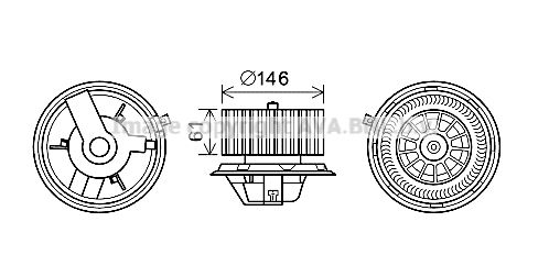 AVA QUALITY COOLING elektrovariklis, vidinis pūtiklis FT8428